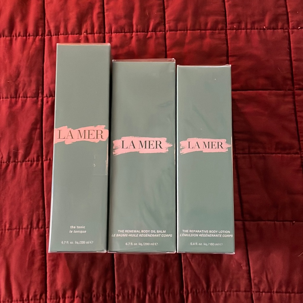 La Mer tonic/body oil/body lotion